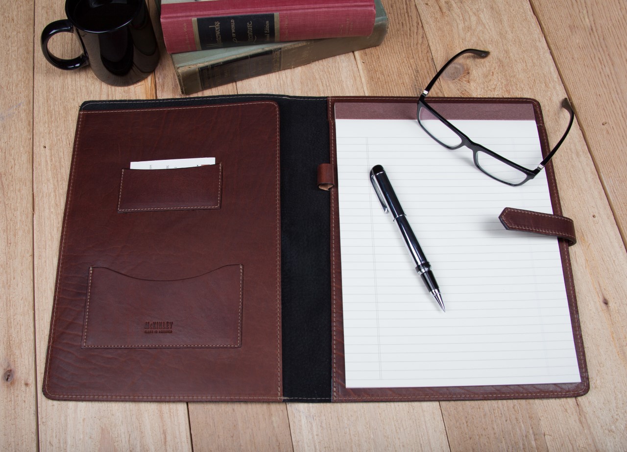 D Ring Leather Binder  Purchase Custom Leather D Ring Binder at McKinley  Leather