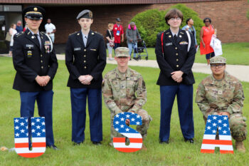 Members of the Junior ROTC participated in the ceremony. 